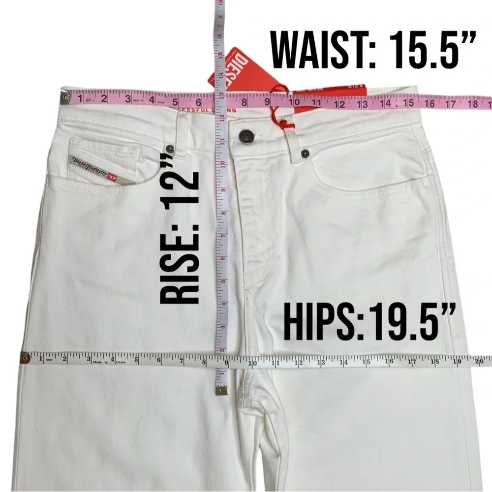 Diesel Boyfriend Jeans 2016 D-Air 09D63 White Size 27 - Picture 14 of 17